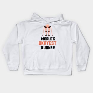 World's Okayest Runner Kids Hoodie